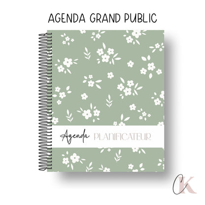 Agenda planificateur non-daté | Grand public | Motif floral