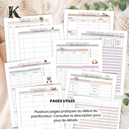 Agenda planificateur 2026-2027 | Ortho/TES | Élégance