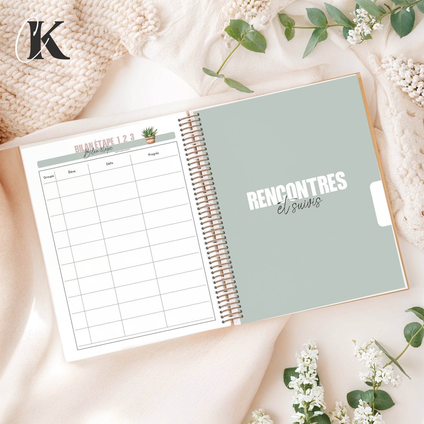 Agenda planificateur 2026-2027 | Ortho/TES | Élégance