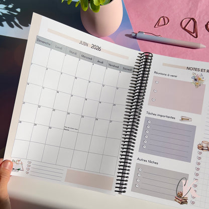 Agenda planificateur enseignant 2025-2026 Floral | Pastel Signature