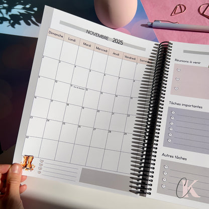 Agenda planificateur enseignant 2025-2026 Floral | Pastel Signature