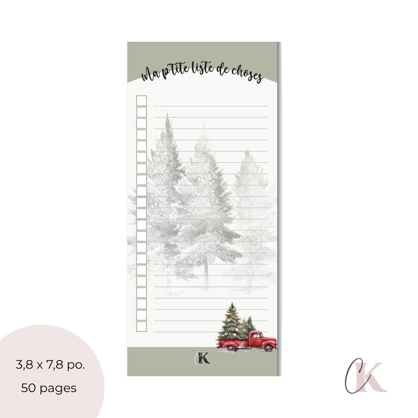 Liste de tâches | Thème de Noël (To do list)