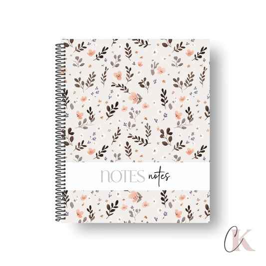 Cahier de notes | Floral Pétales Délicats | EN