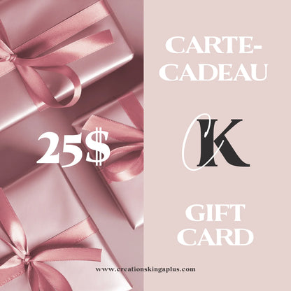 Carte-cadeau Créations KingA+
