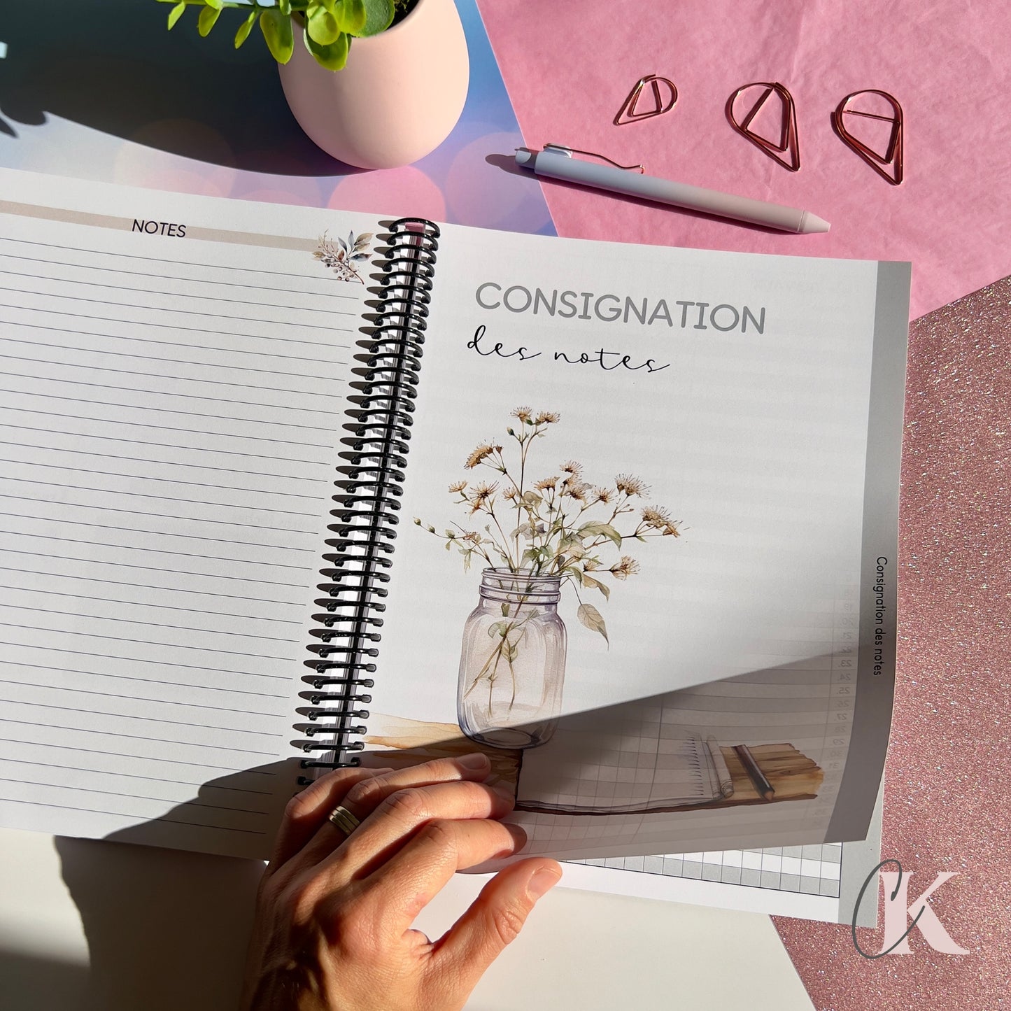 Agenda planificateur enseignant 2025-2026 Floral | Pastel Signature