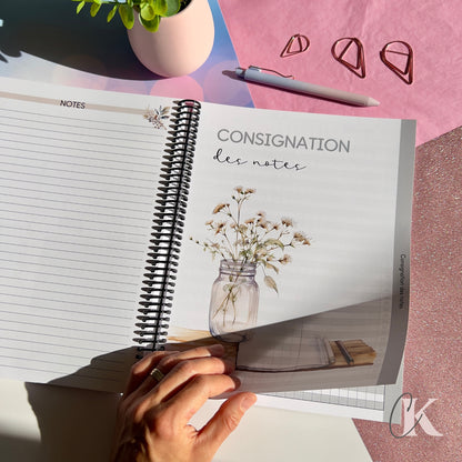 Agenda planificateur enseignant 2025-2026 Floral | Pastel Signature