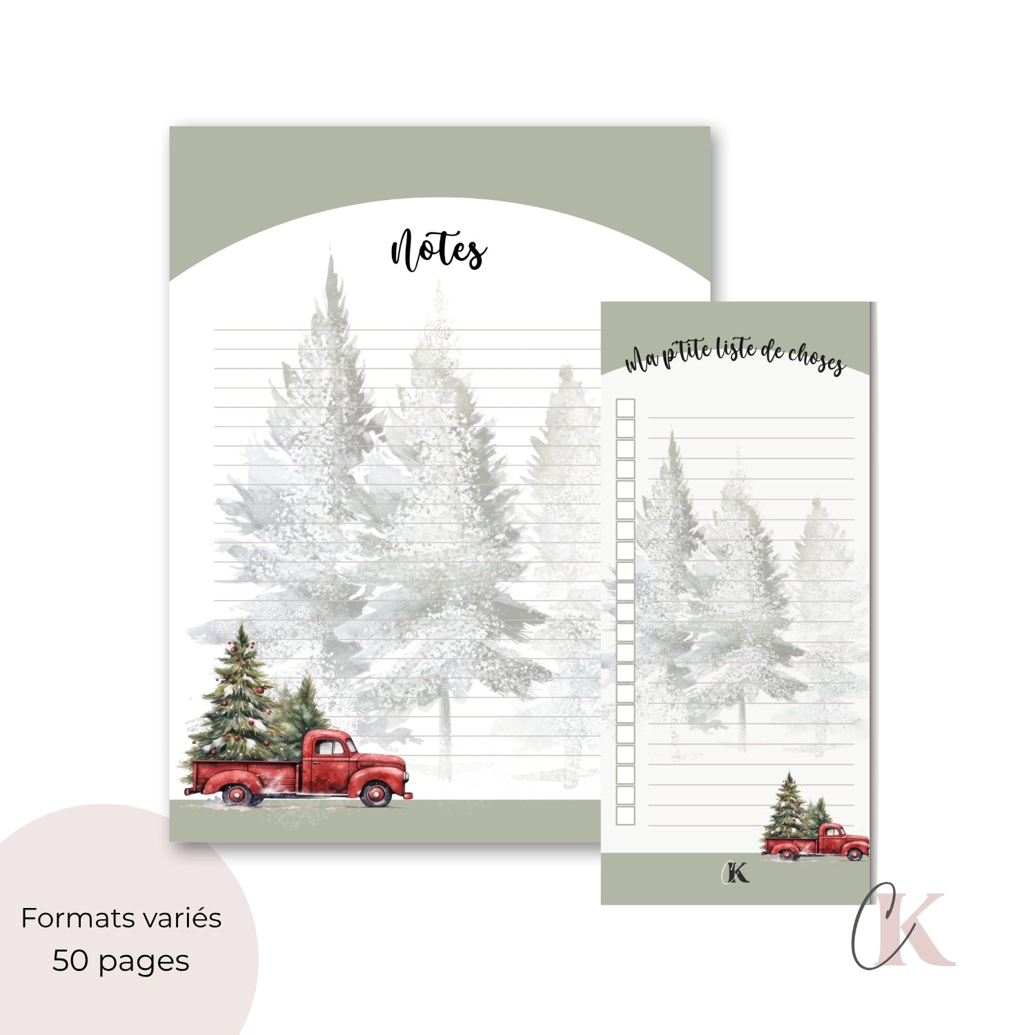 Ensemble blocs-notes | Thème de Noël