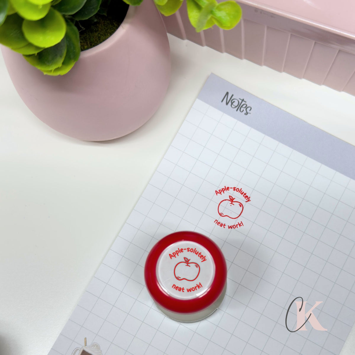 Étampe | Apple-solutely Neat Work Stamp | Ronde 31