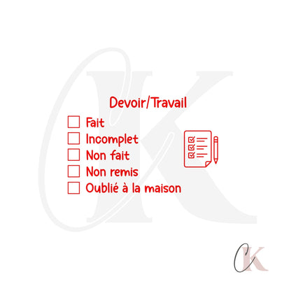 Étampe Devoir/Travail | Rectangle 14