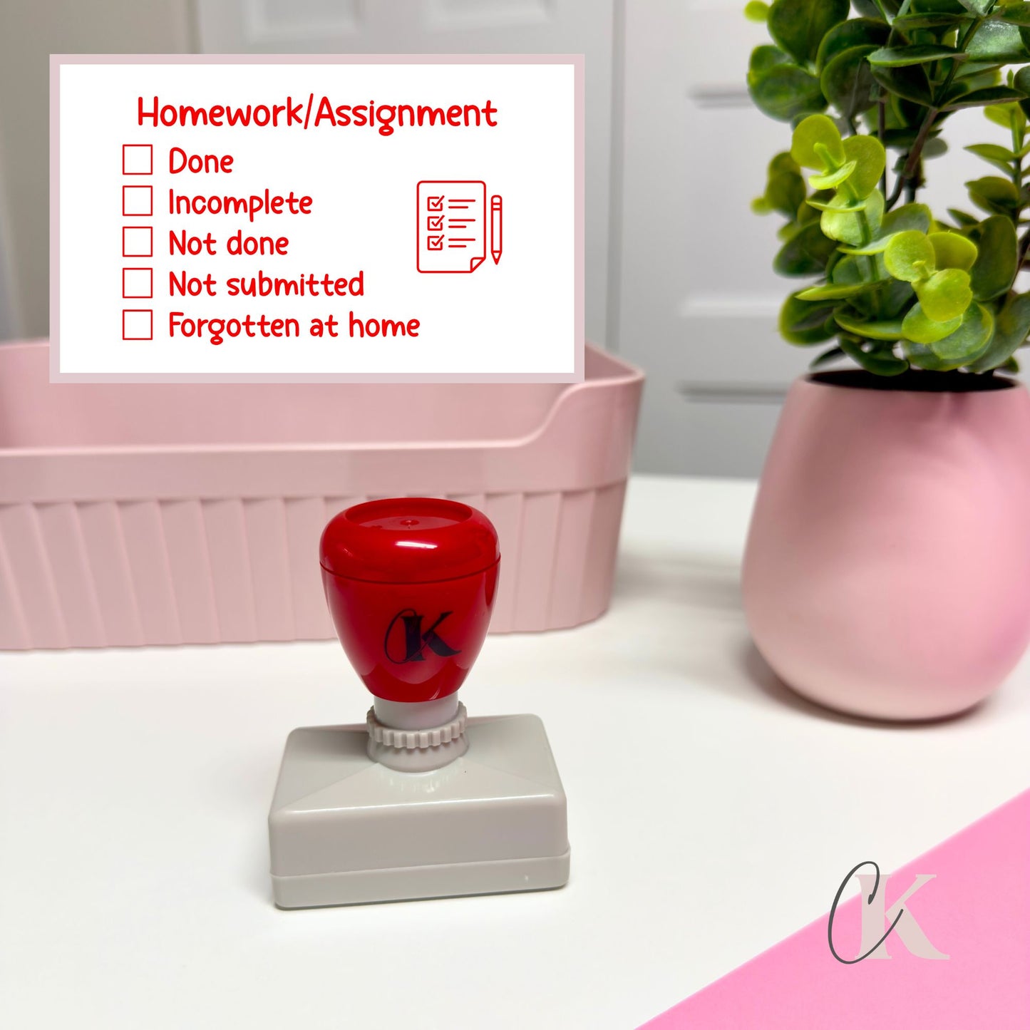 Étampe Homework/Assignment Stamp | Rectangle 13