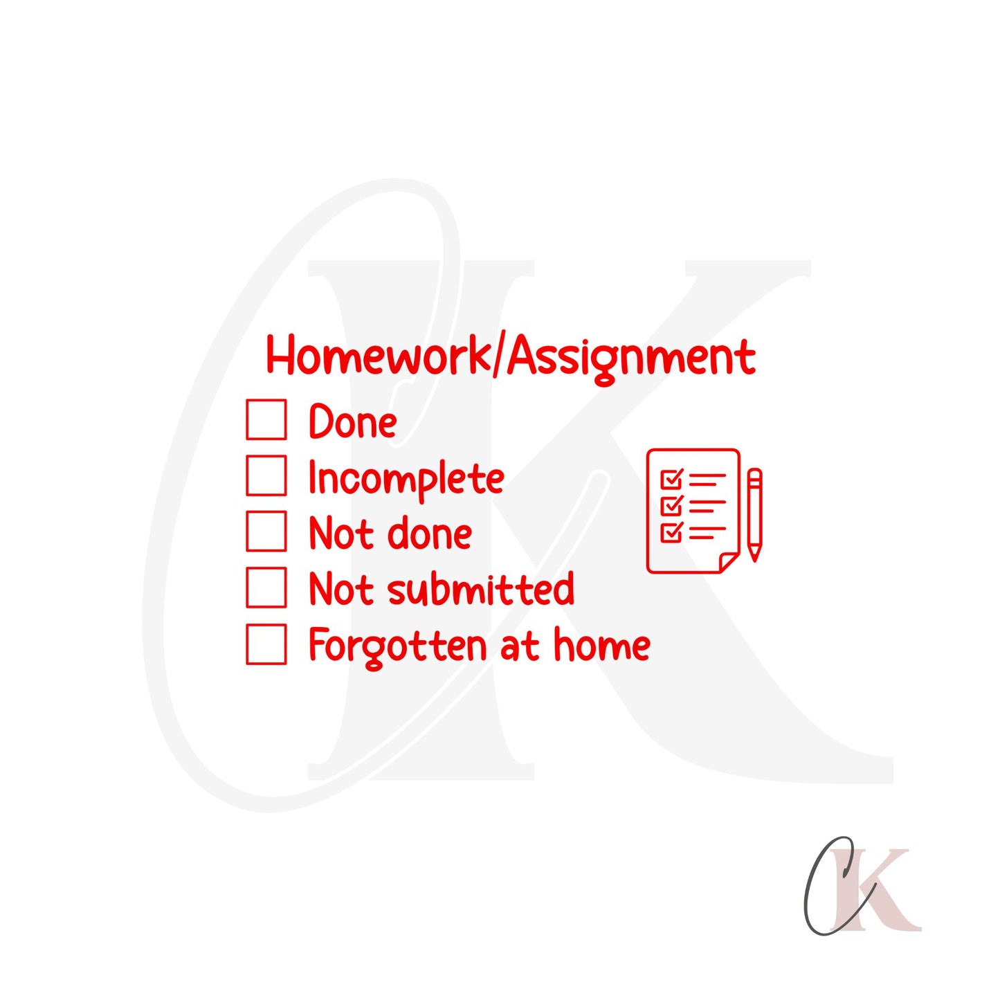 Étampe Homework/Assignment Stamp | Rectangle 13