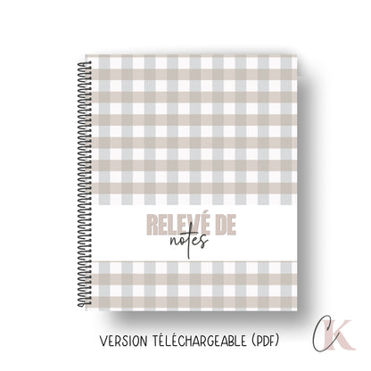 Relevé de notes | Primaire et secondaire (PDF)