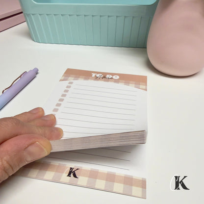 Notes autocollantes liste de tâches | Motif Carreaux | Rétro Automne