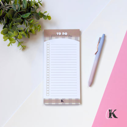 Liste de tâches | Motif Carreaux | Rétro Automne (To do list)