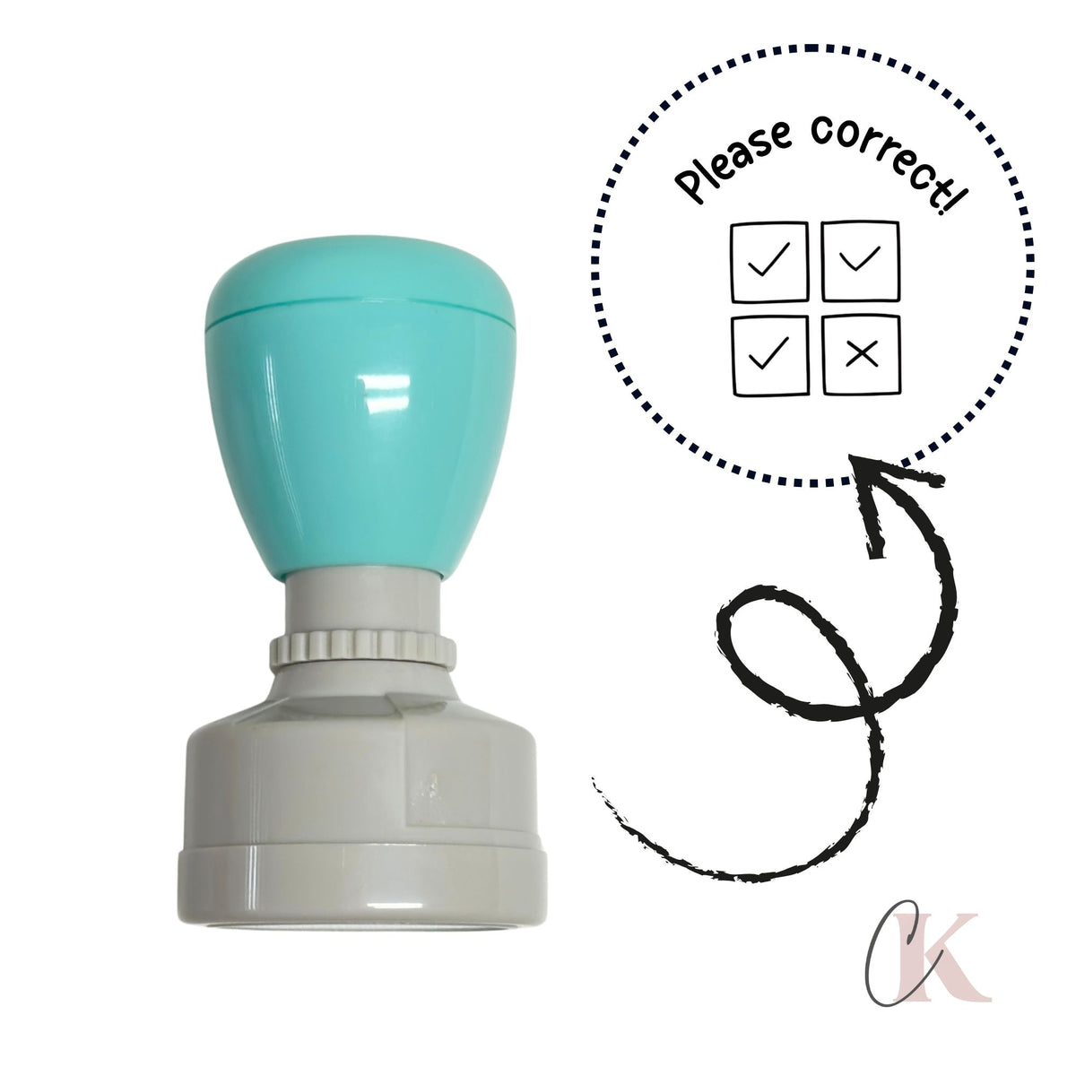 Étampe | Please correct! Stamp | Ronde 38