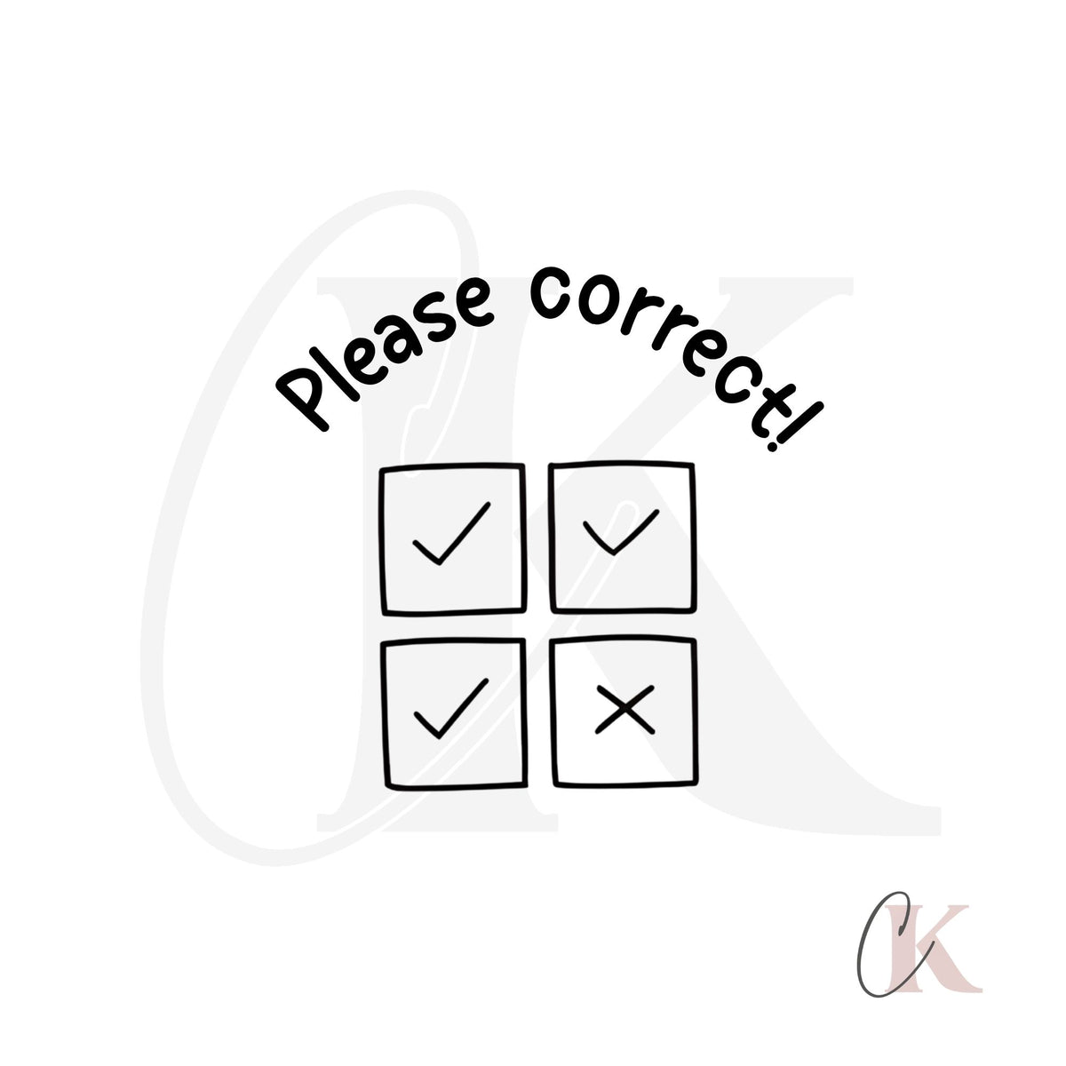 Étampe | Please correct! Stamp | Ronde 38