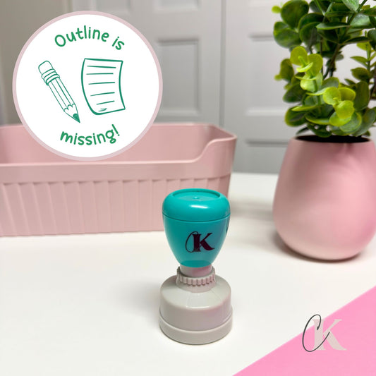 Étampe | Outline is Missing | Teacher Stamp | Ronde 22