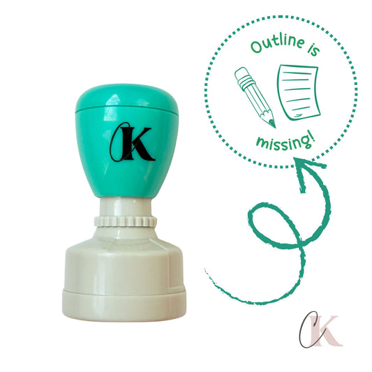 Étampe | Outline is Missing | Teacher Stamp | Ronde 22