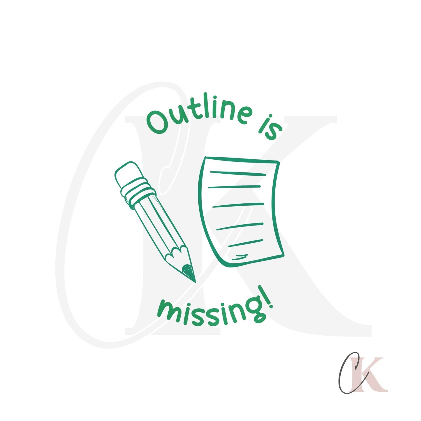 Étampe | Outline is Missing | Teacher Stamp | Ronde 22