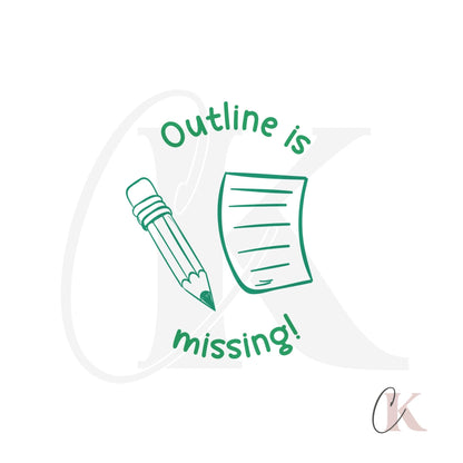Étampe | Outline is Missing | Teacher Stamp | Ronde 22