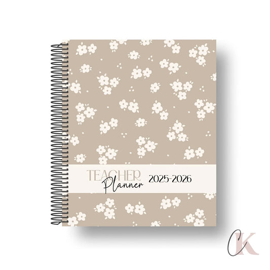 Agenda planificateur enseignant 2025-2026 | Floral bohème
