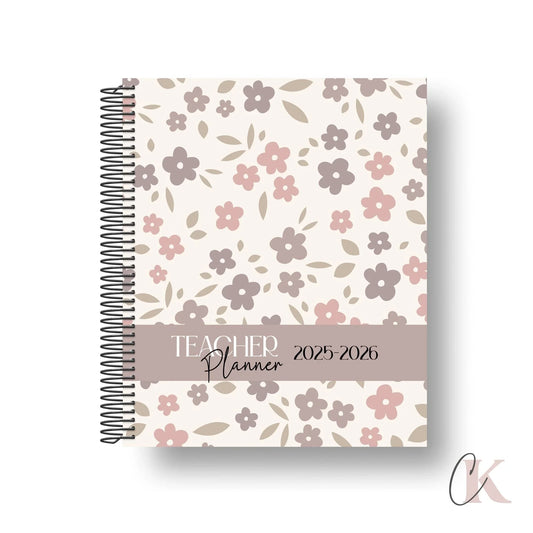 Agenda planificateur enseignant 2025-2026 Floral | Pastel Signature