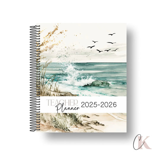 Agenda planificateur enseignant 2025-2026 | Pastel Signature | Océan/Plage