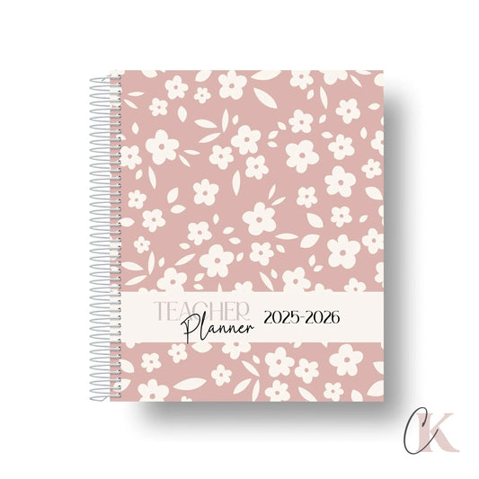 Agenda planificateur enseignant 2025-2026 | Rose poudré | Signature