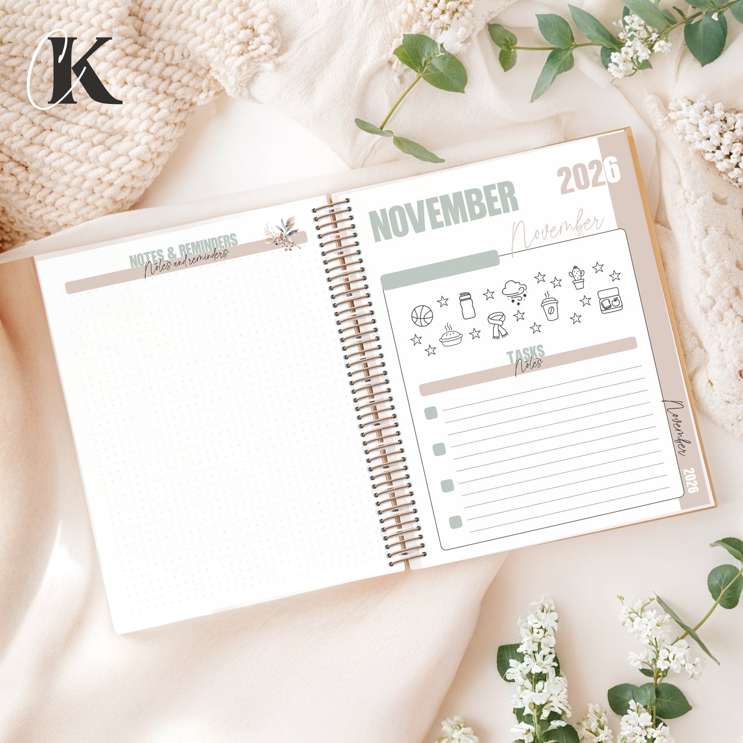 2026-2027 Teacher Planner | 5 periods/blocks | Vintage/Retro