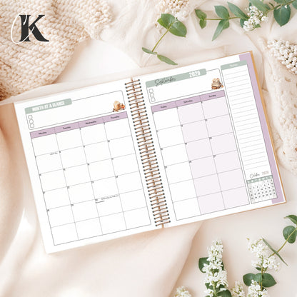 2026-2027 Teacher Planner | 5 periods/blocks | Vintage/Retro