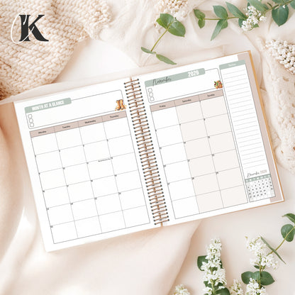 2026-2027 Teacher Planner | 5 periods/blocks | Vintage/Retro