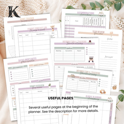 2026-2027 Teacher Planner | 5 periods/blocks | Vintage/Retro