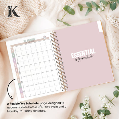 2026-2027 Teacher Planner | 5 periods/blocks | Vintage/Retro