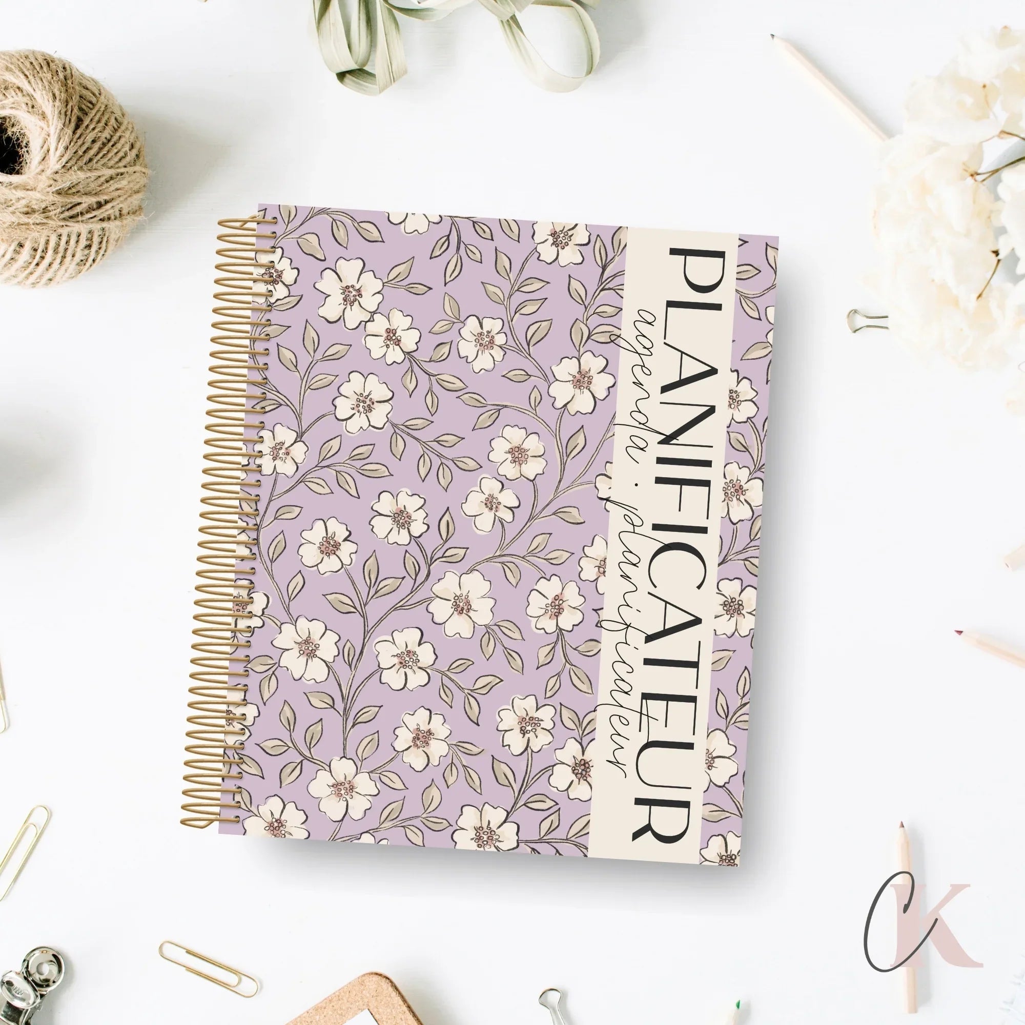 Agenda perpétuel | Planificateur non daté | Fleurie - Agendas et planificateurs