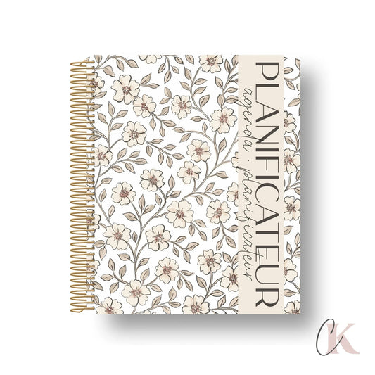 Agenda perpétuel | Planificateur non daté | Fleurie - Agendas et planificateurs