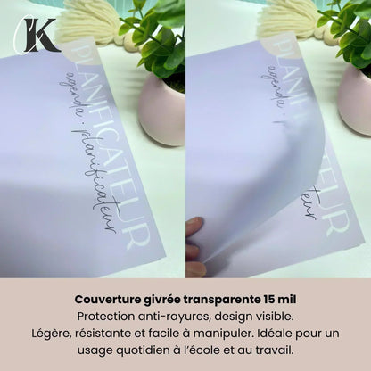 Agenda perpétuel | Planificateur non daté | Rétro rose - Agendas et planificateurs