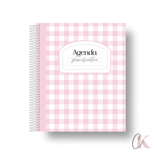 Agenda perpétuel | Planificateur non daté | Rétro rose - Agendas et planificateurs