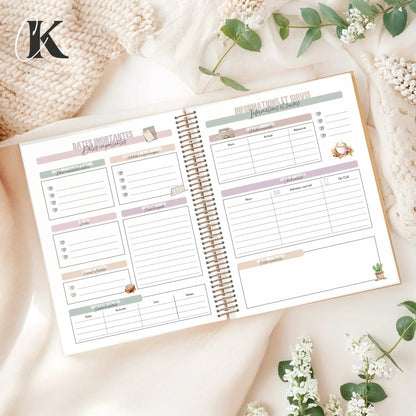 Agenda planificateur 2026 - 2027 | Étudiant | 7 cases/8h - 20h | Vintage/Rétro - Agendas et planificateurs