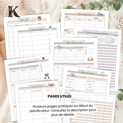 Agenda planificateur 2026 - 2027 | Ortho/TES | Vintage/Rétro - Agendas et planificateurs