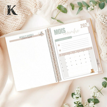 Agenda planificateur 2026 - 2027 | Ortho/TES | Vintage/Rétro - Agendas et planificateurs