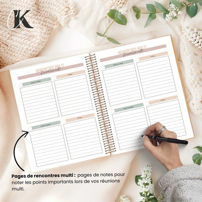 Agenda planificateur 2026 - 2027 | Ortho/TES | Vintage/Rétro - Agendas et planificateurs