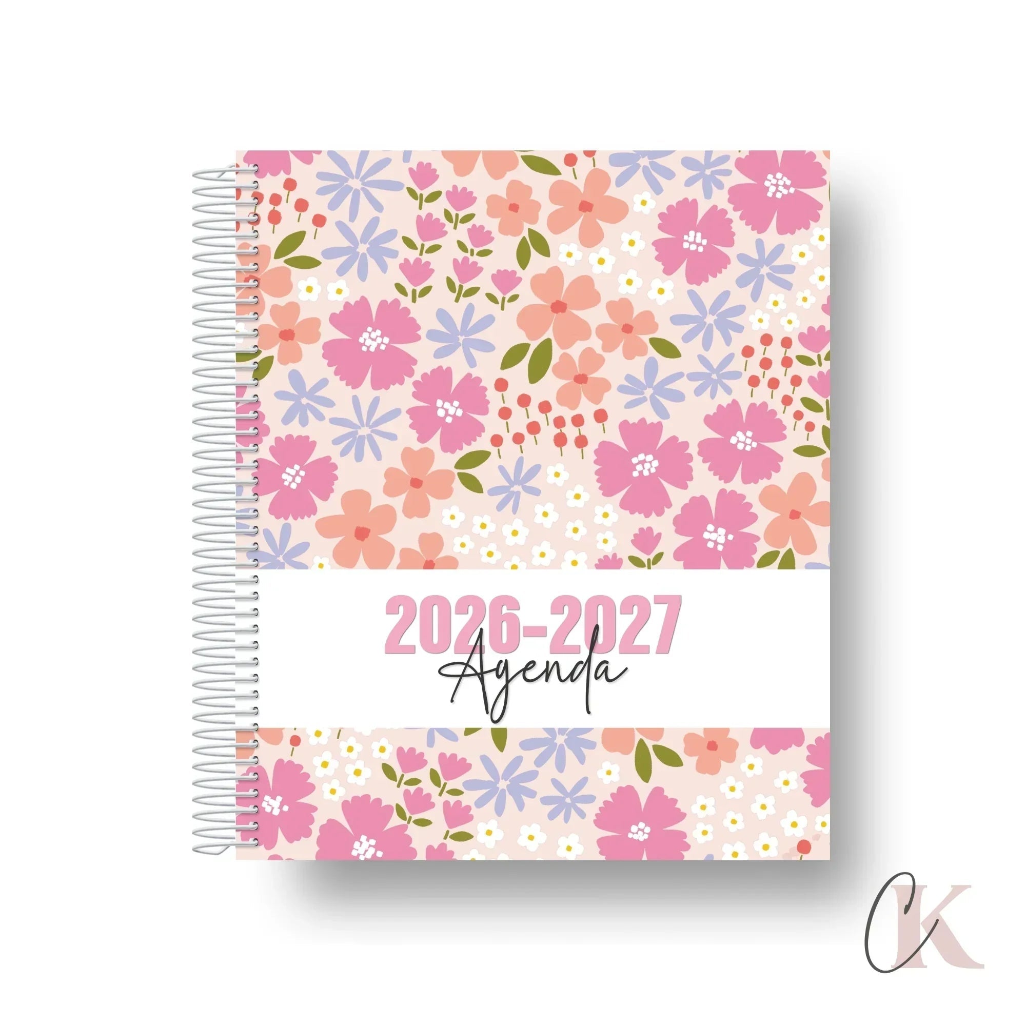 Agenda planificateur enseignant 2026 - 2027 | 5 périodes | Fleurie - Agendas et planificateurs