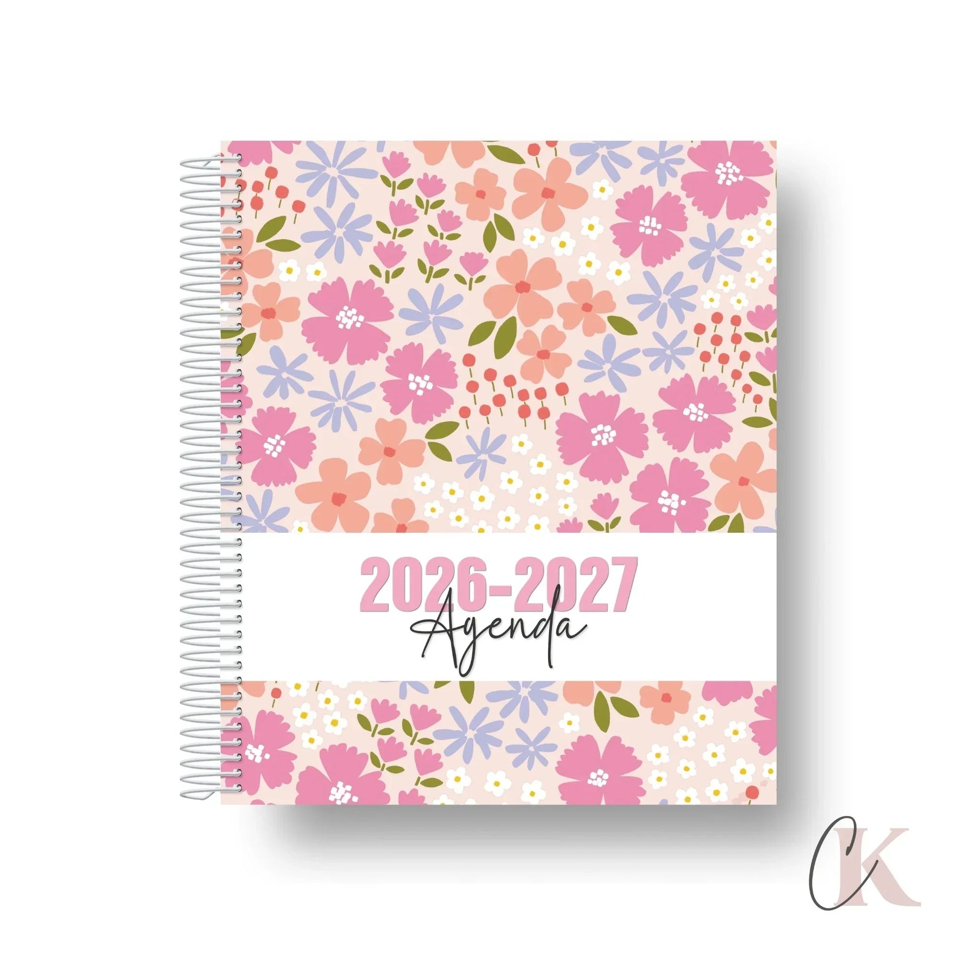 Agenda planificateur enseignant 2026 - 2027 | 5 périodes | Fleurie - Agendas et planificateurs