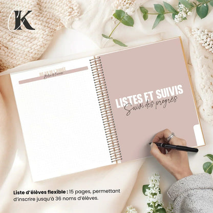 Agenda Planificateur Enseignant 2026 - 2027 | 6 périodes | Fleurie - Agendas et planificateurs