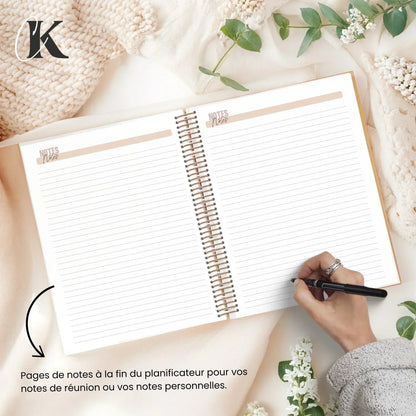 Agenda Planificateur Enseignant 2026 - 2027 | 6 périodes | Fleurie - Agendas et planificateurs