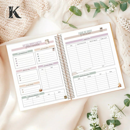 Agenda Planificateur Enseignant 2026 - 2027 | 6 périodes | Fleurie - Agendas et planificateurs