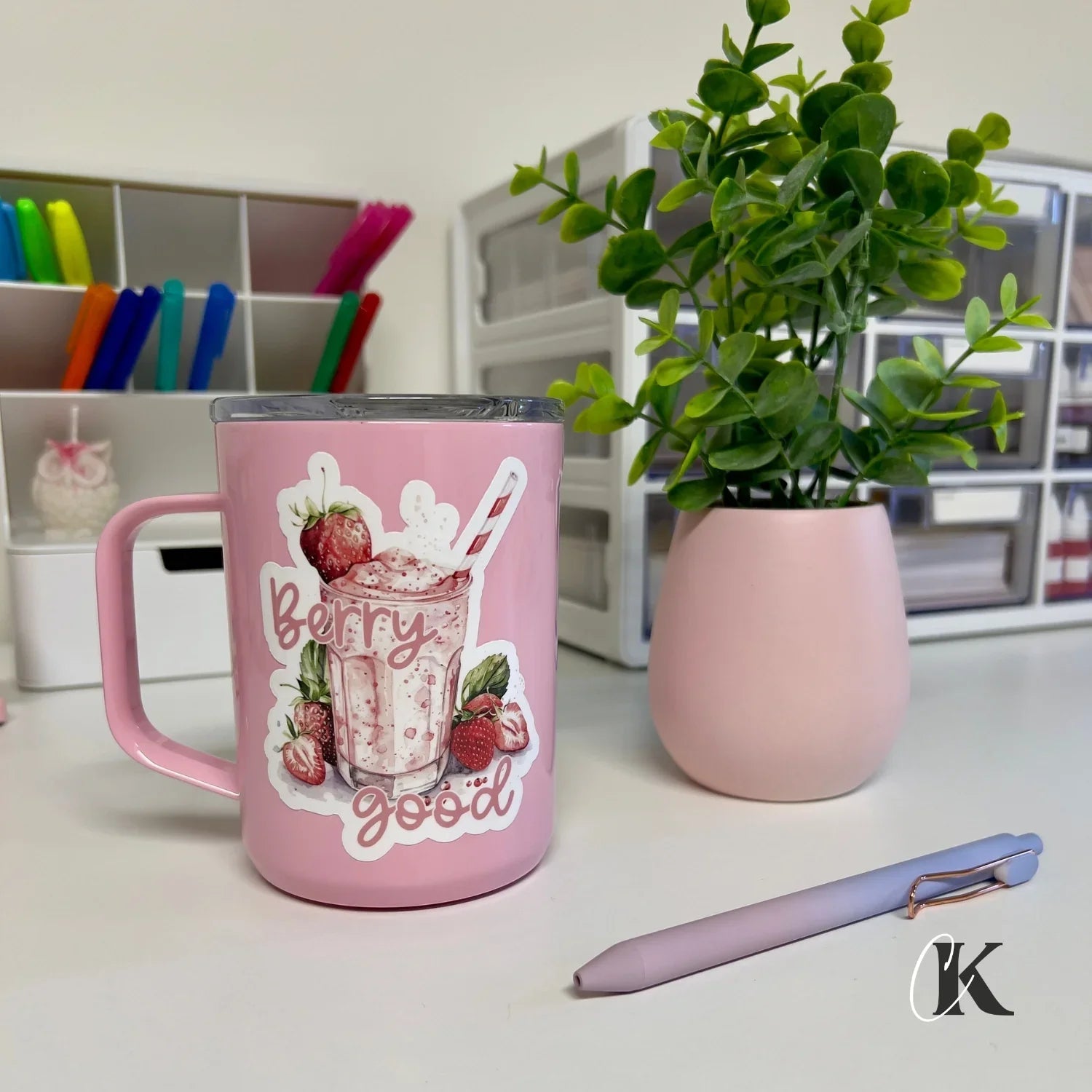Autocollant Berry Good milkshake à la fraise - Étiquettes