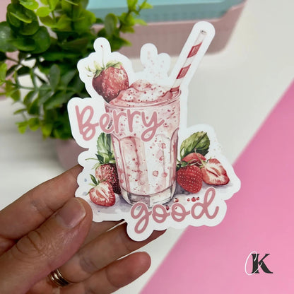 Autocollant Berry Good milkshake à la fraise - Étiquettes