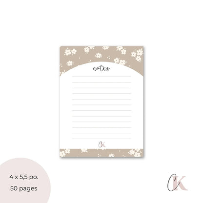 Bloc - notes floral bohème - Papeterie