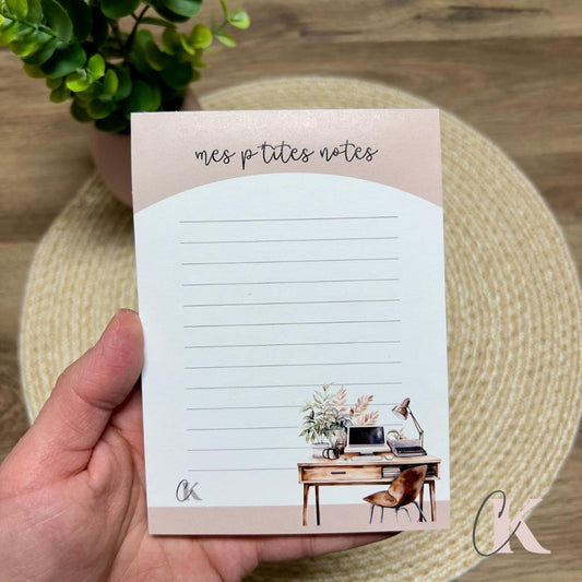 Bloc - notes rose poudré | Bureau - Papeterie